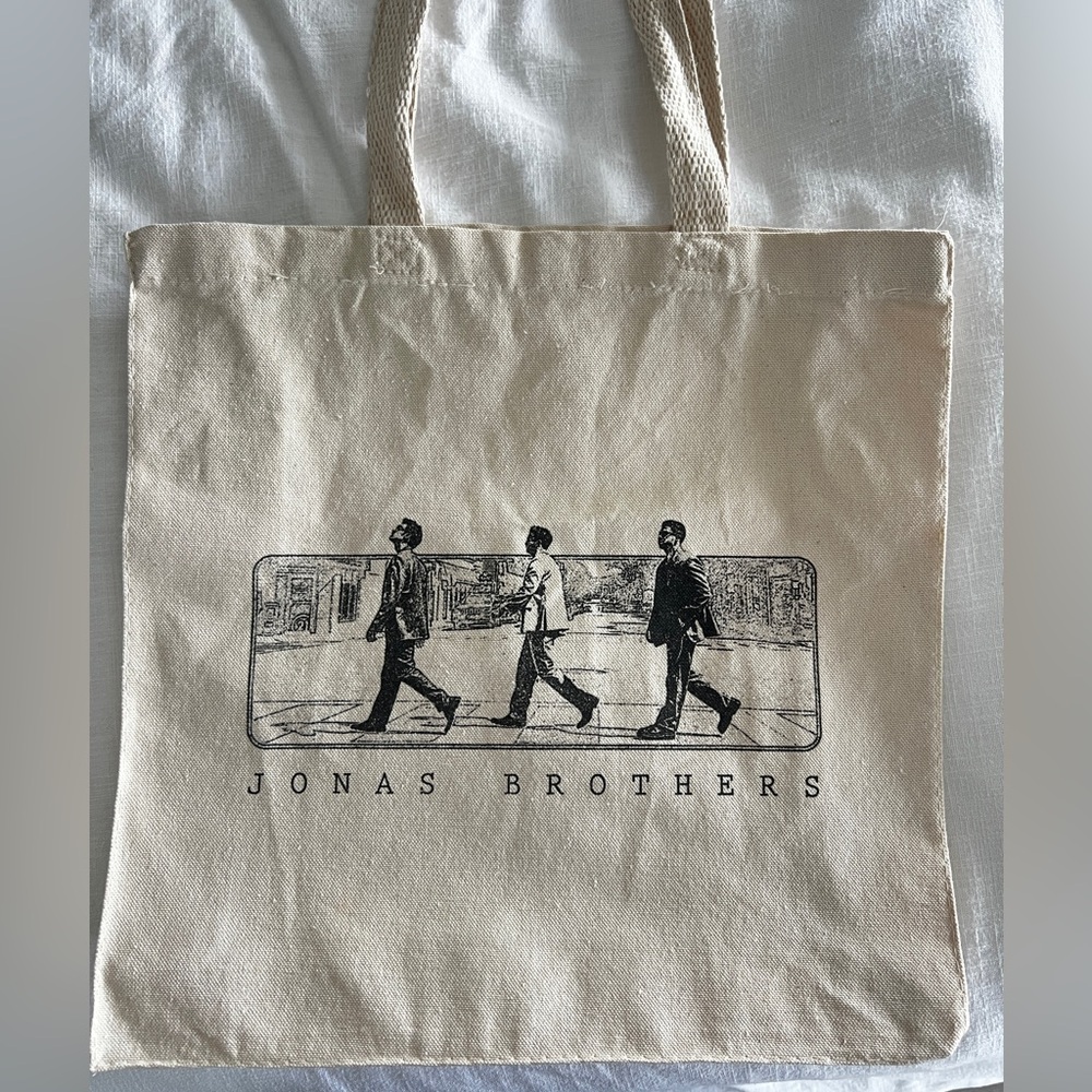 Jonas Brothers Tan Tote Bag